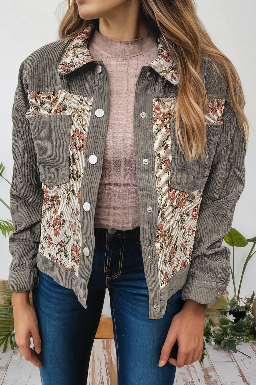 Green Floral Jacket