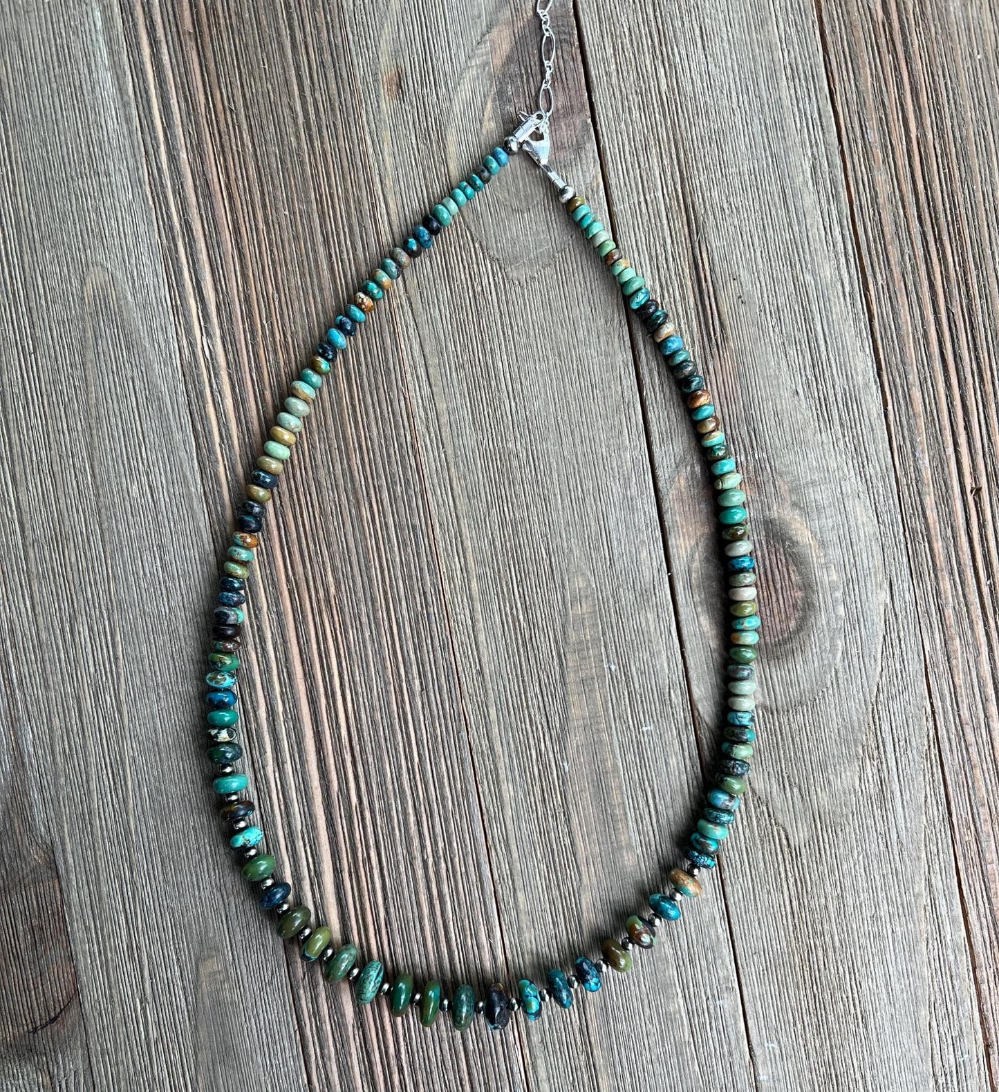 The TENNEY • Sterling Silver Beaded Necklace • Western Necklace for Women