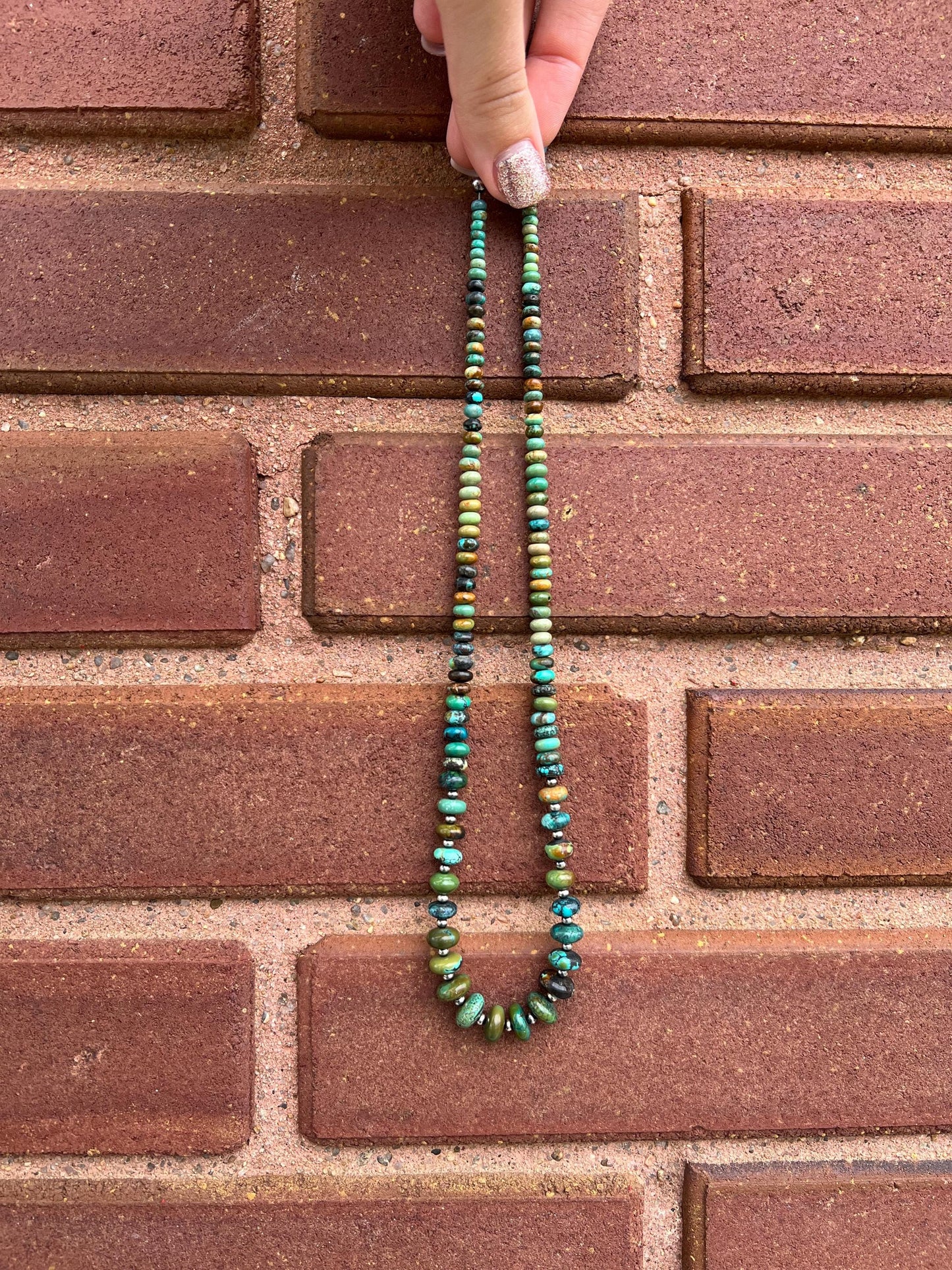 The TENNEY • Sterling Silver Beaded Necklace • Western Necklace for Women