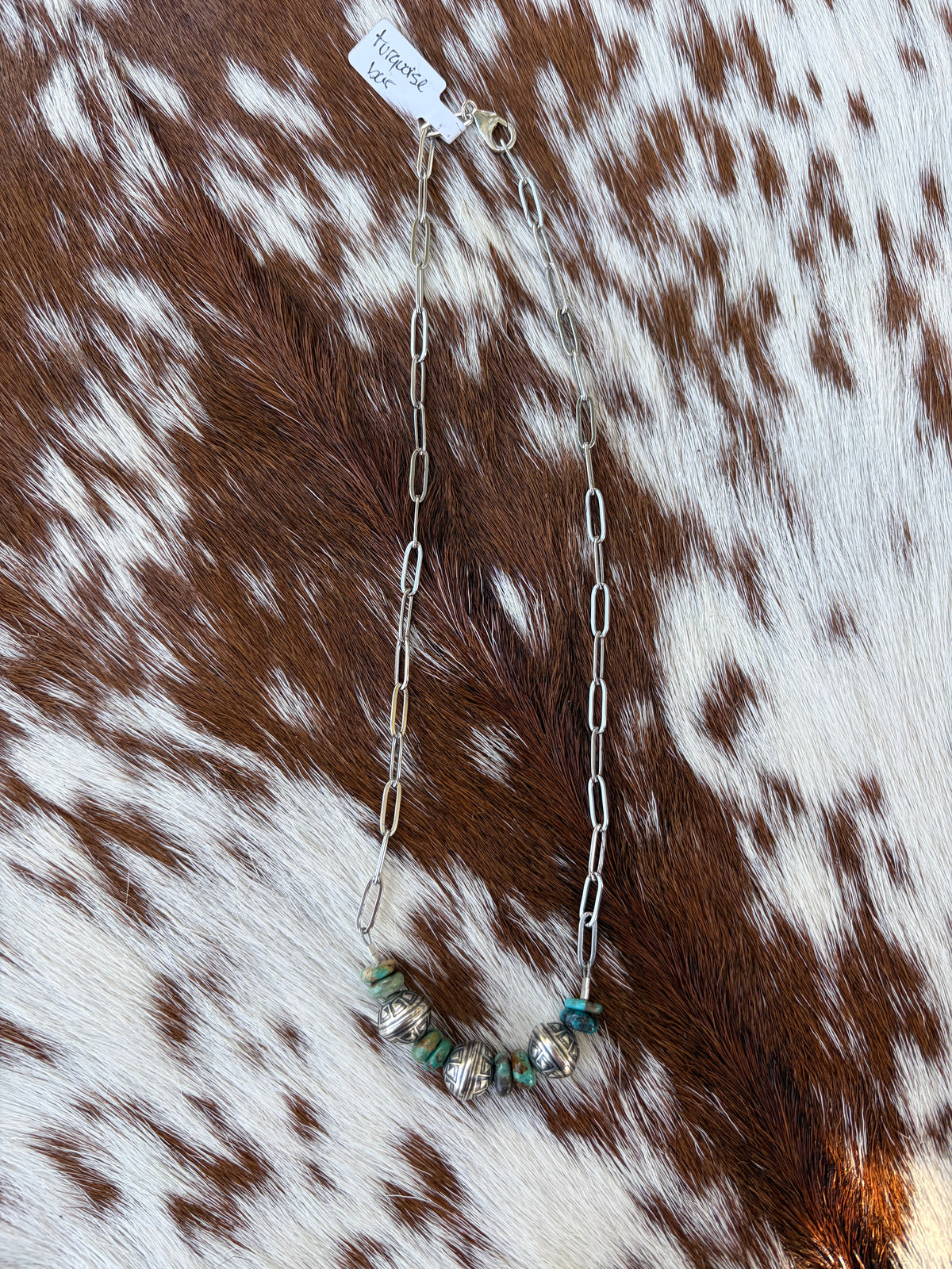 Turquoise Aztec Bar Necklace
