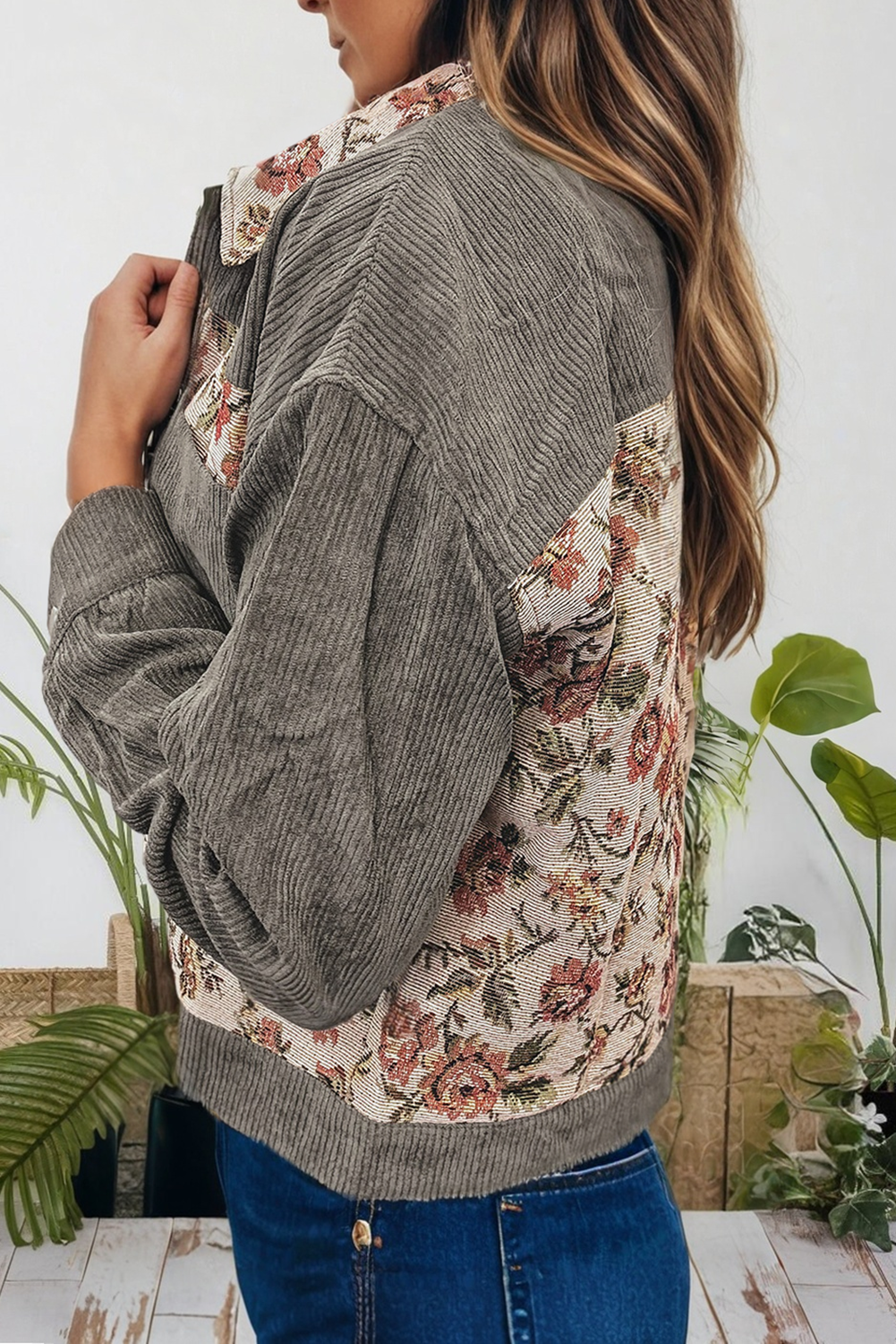 Green Floral Jacket