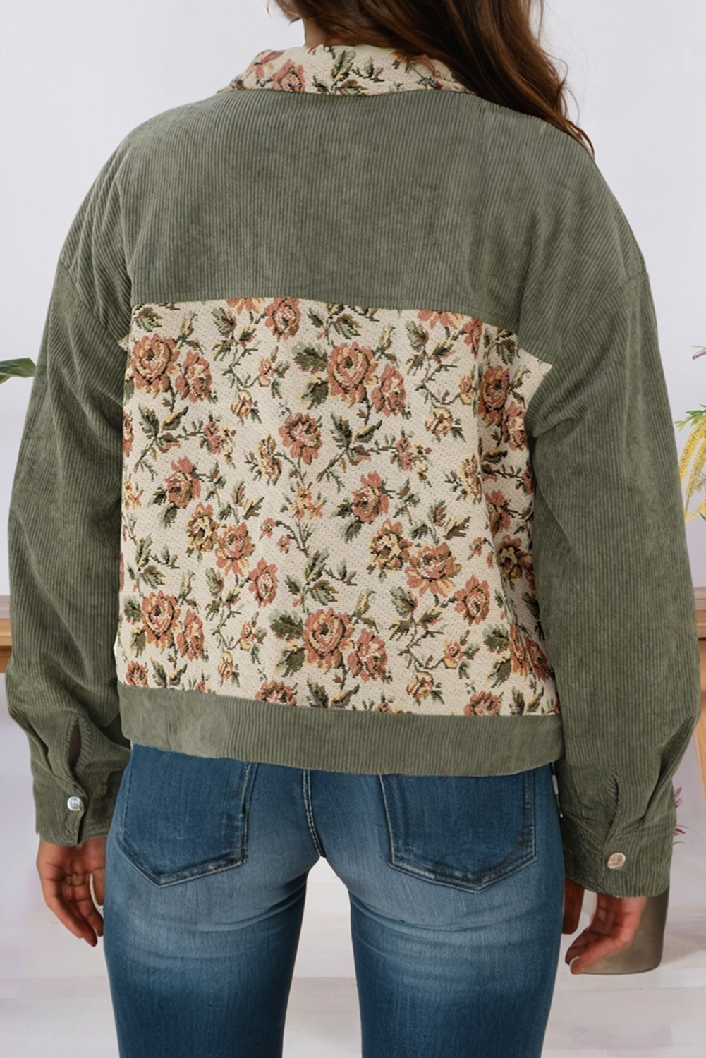 Green Floral Jacket
