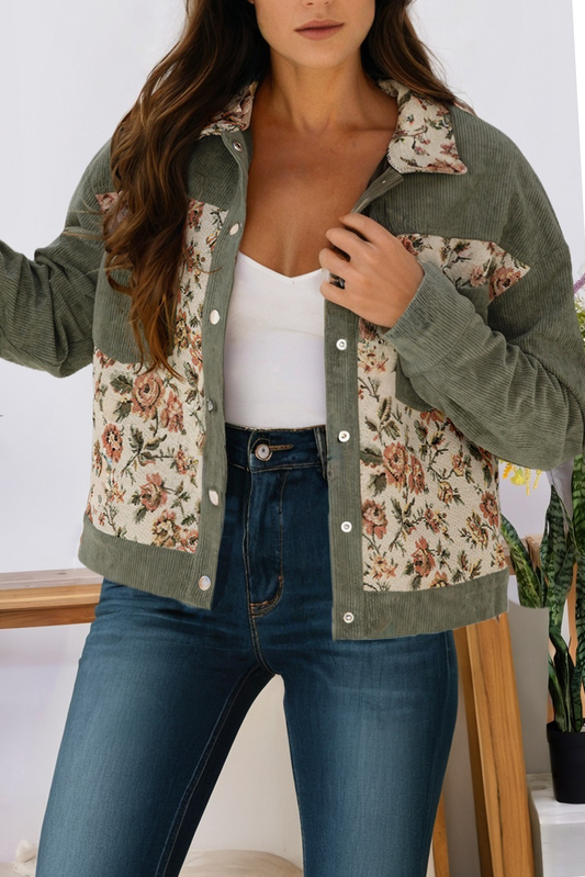 Green Floral Jacket