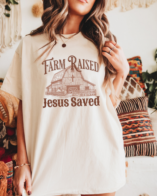 Farm Raised Jesus Saved T-shirt