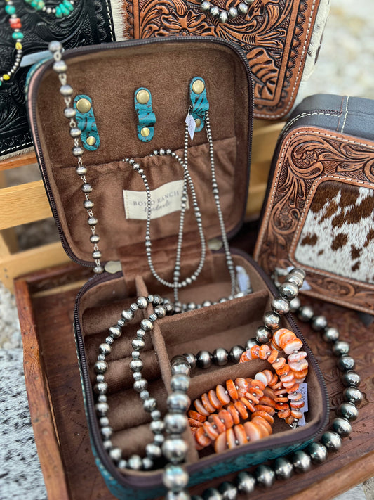 Cowhide Leather Jewelry Case