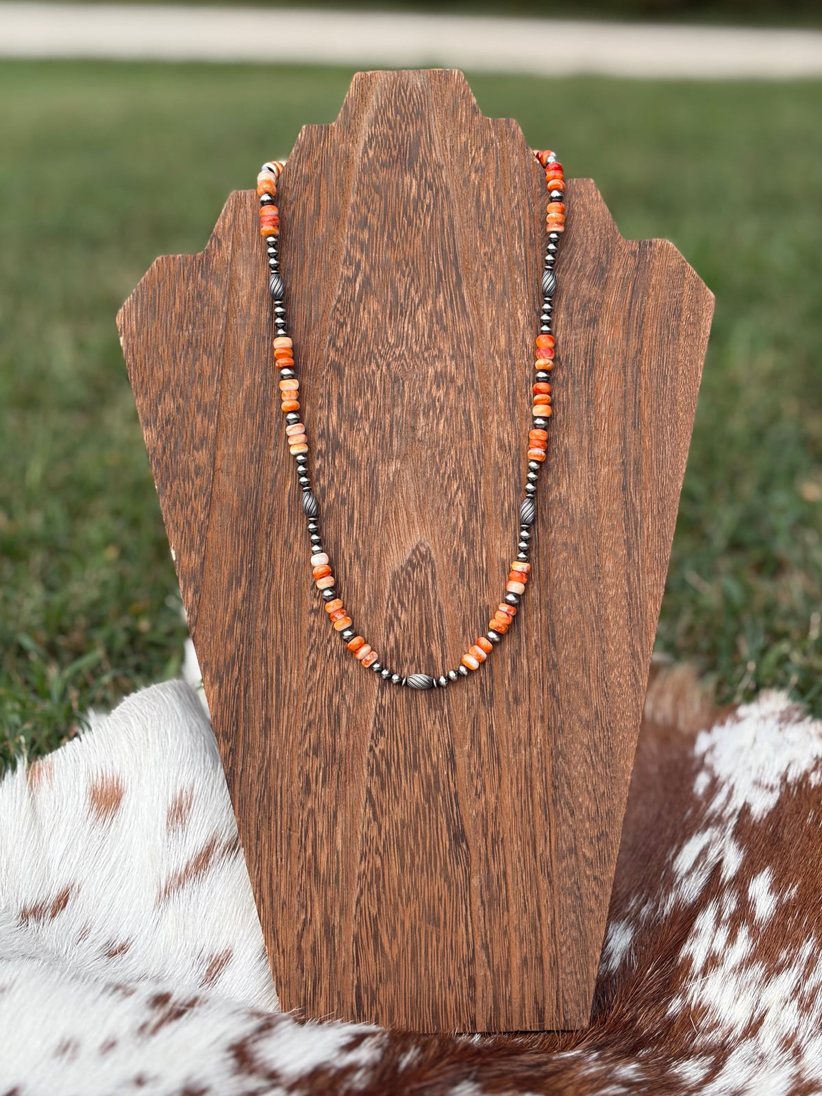 Orange Spiny & Twist Beads
