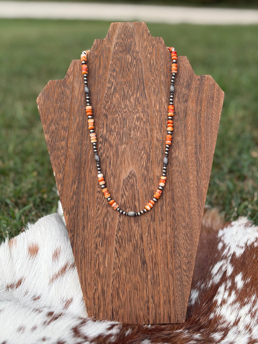 Orange Spiny & Twist Beads
