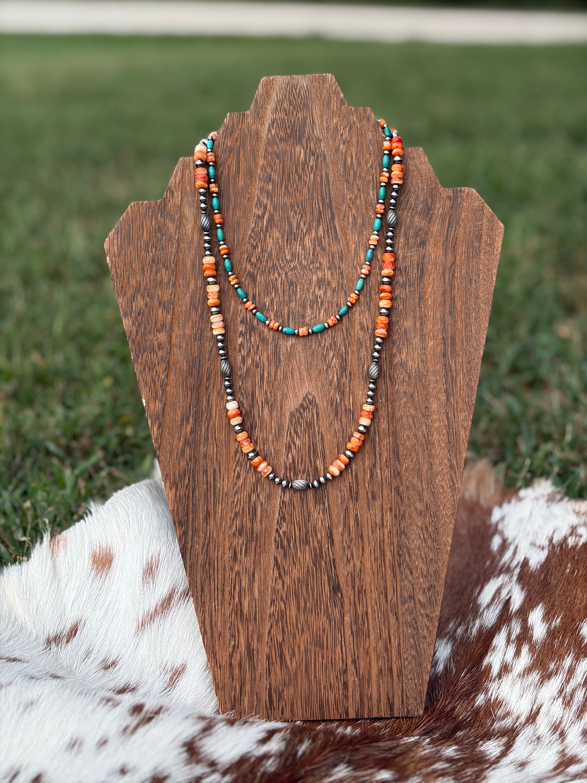 Orange Spiny & Twist Beads