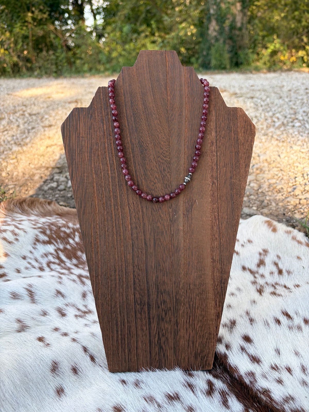 Burgundy necklace