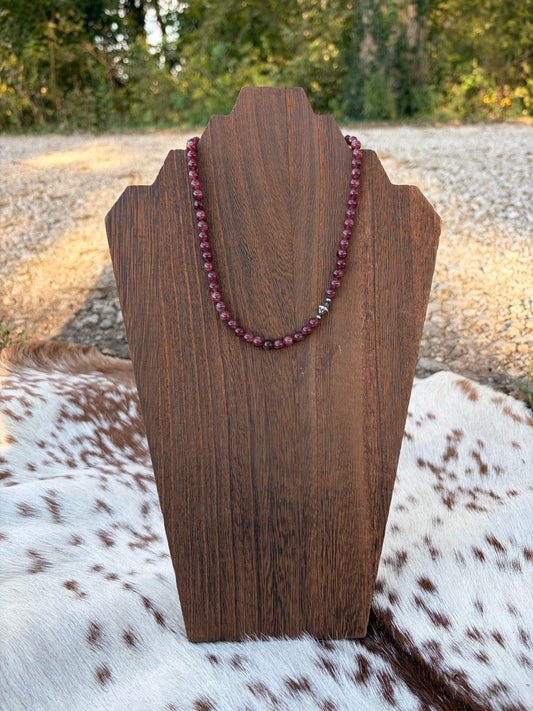 Burgundy necklace