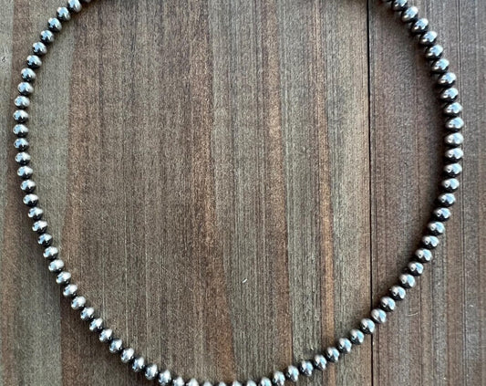 4mm 5mm 6mm Sterling silver necklace
